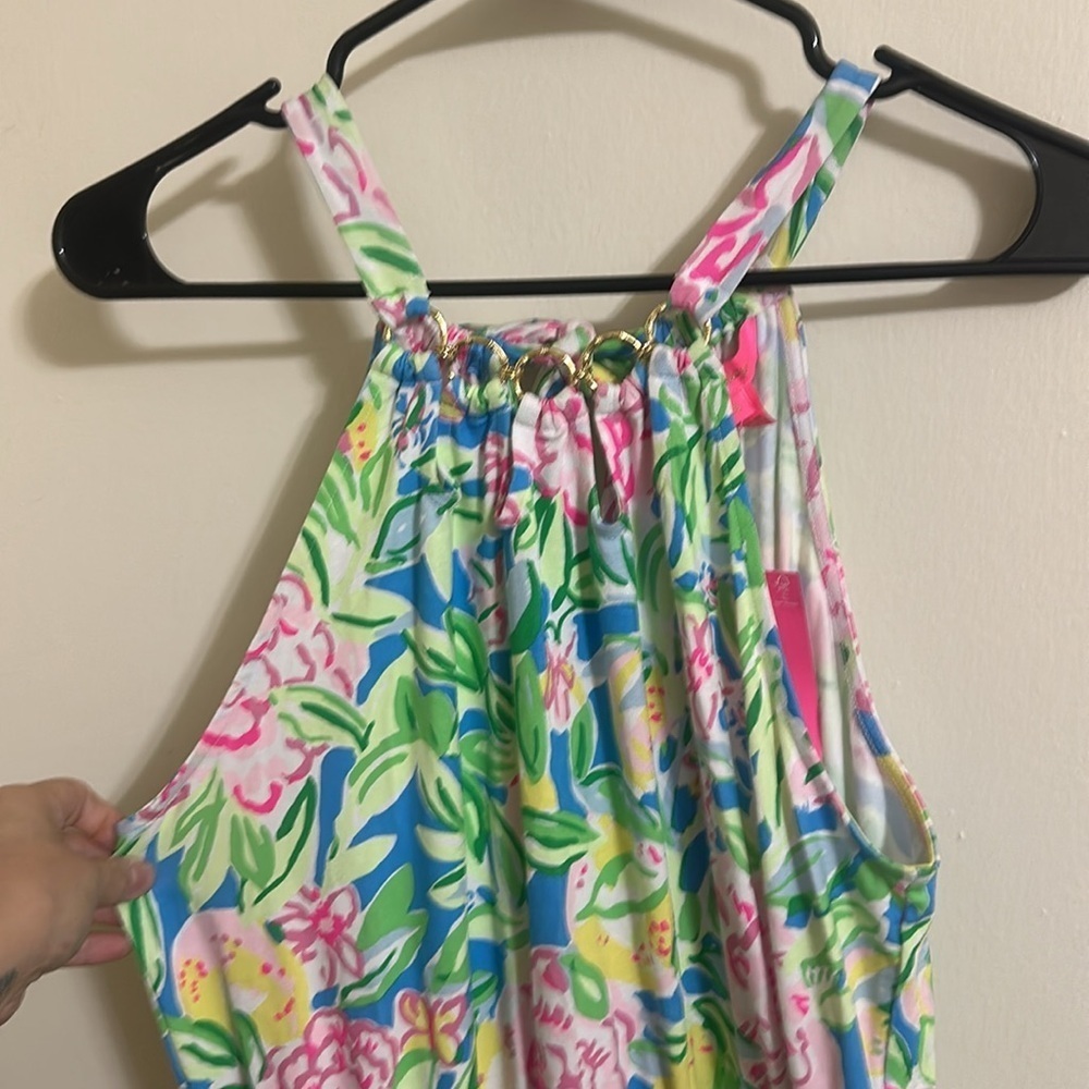 NWT Lilly Pulitzer Shirelle Skirted Romper Dress Multi Grove Garden Small - Picture 2 of 8